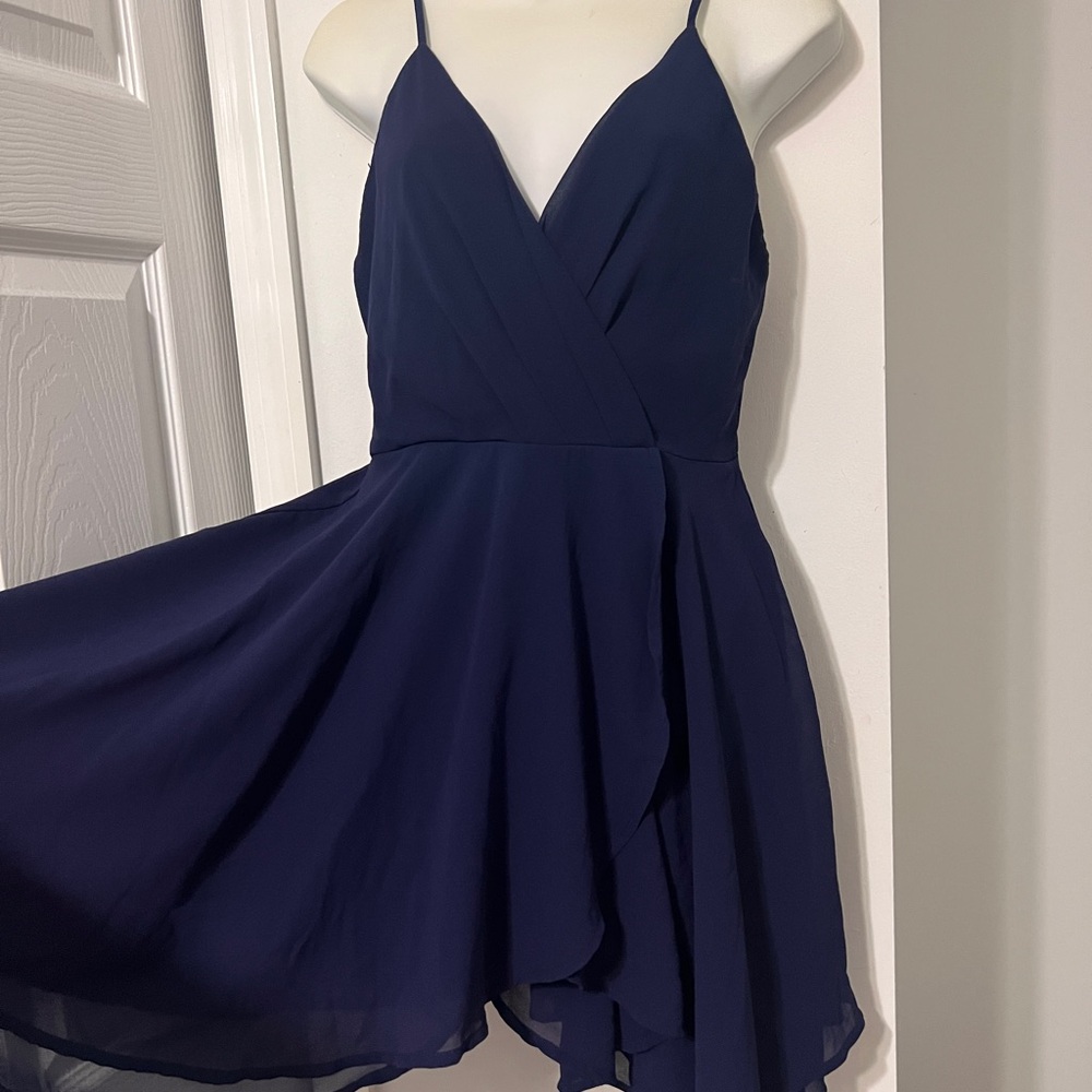 Windsor Midnight Blue Navy Flowy Gown Dress